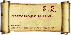 Pretzelmayer Rufina névjegykártya